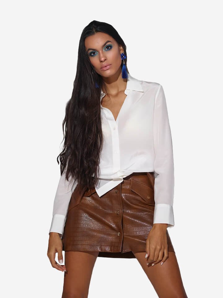 Silk long shirt